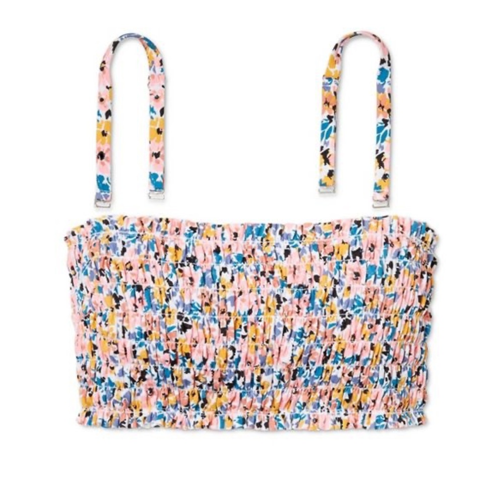 NWT floral smocked bikini